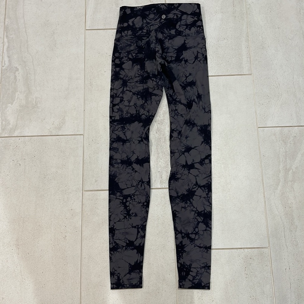 lululemon athletica Black Tie-Dye Leggings